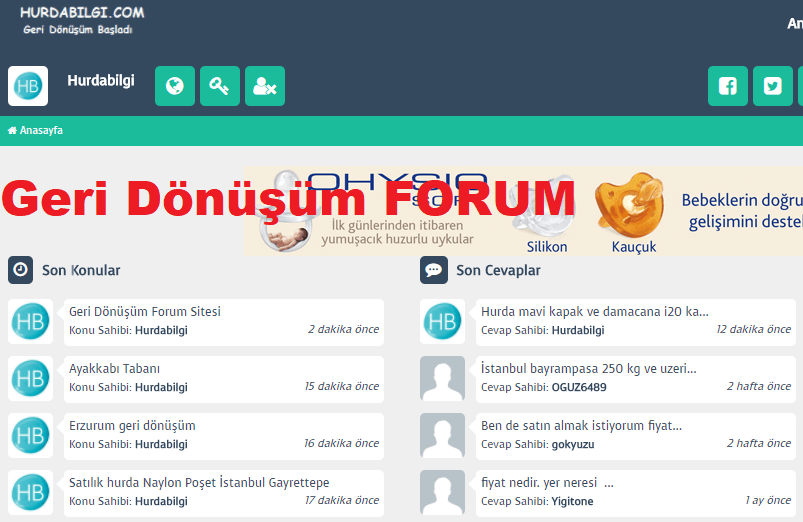 Geri Dönüşüm Forum Sitesi